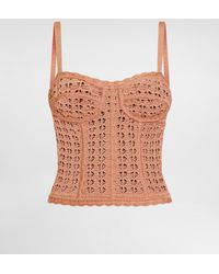 Dolce & Gabbana - Viscose Bustier Tank Top - Lyst