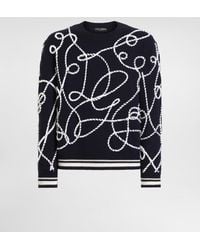 Dolce & Gabbana - Virgin Wool Pullover With Embroidery - Lyst