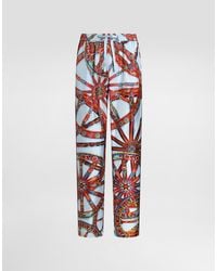 Dolce & Gabbana - Carretto-Print Vanity Twill Trousers - Lyst