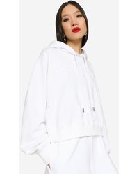 Training Dolce & Gabbana Kaschmir Sportbadeanzug in Weiß Damen Bekleidung Sport- und Fitnesskleidung Sweatshirts 