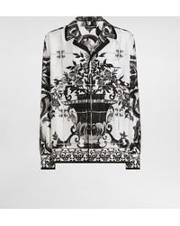 Dolce & Gabbana - Silk Shirt With Floral Motif - Lyst