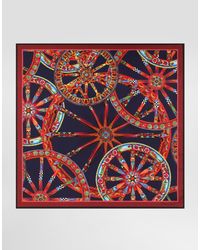 Dolce & Gabbana - 90X90 Carretto-Print Silk Twill Scarf - Lyst