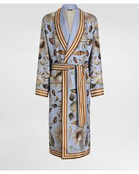 Dolce & Gabbana - Shell-Print Silk Twill Robe - Lyst