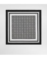 Dolce & Gabbana - Silk Pocket Square With Micro-Design And Logo - Lyst