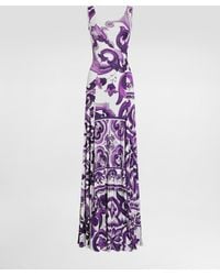 Dolce & Gabbana - Majolica-Print Sleeveless Dress - Lyst