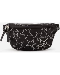 Dolce & Gabbana Nylon Pocket Bag With Millennials Star Print - Black