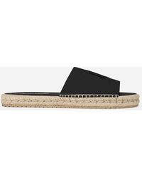 Dolce & Gabbana - Calfskin Espadrille Sliders - Lyst