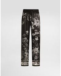 Dolce & Gabbana - Flower Bouquet-Print Vanity Jacquard Twill Trousers - Lyst