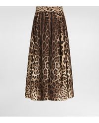 Dolce & Gabbana - Leo- Poplin Skirt - Lyst