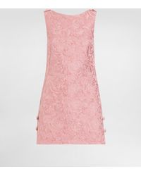 Dolce & Gabbana - Short Floral Quilted Jacquard Sack Dress - Lyst