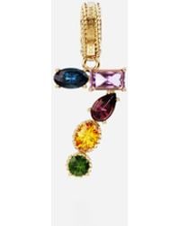 Dolce & Gabbana - 18 Kt Pendant With Finegemstones Representing Number 3 - Lyst