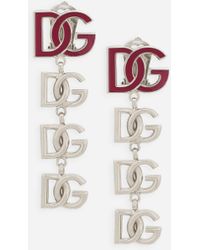Dolce & Gabbana - Logo Drop Earrings - Lyst