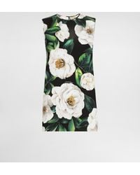 Dolce & Gabbana - Top Sin Mangas De Charmeuse Con Estampado De Gardenias - Lyst