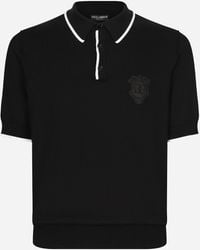 Dolce & Gabbana - Cotton Polo-Shirt With Dg Logo Embroidery - Lyst