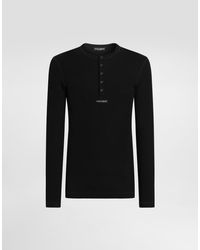 Dolce & Gabbana - Serafino Jersey T-Shirt With Logo - Lyst