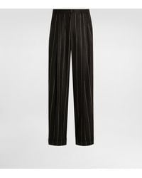 Dolce & Gabbana - Pinstriped Flannel Trousers - Lyst
