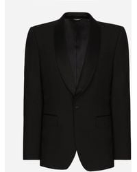 Dolce & Gabbana - Single-Breasted Stretch Wool Sicilia-Fit Tuxedo Jacket - Lyst