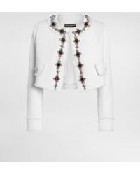 Dolce & Gabbana - Tweed Embellished Jacket - Lyst