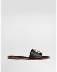 Dolce & Gabbana - Calfskin Slides - Lyst