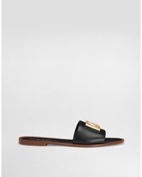 Dolce & Gabbana - Flat Slippers - Lyst