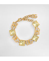 Dolce & Gabbana - Armband Mit Dg-Logo Und Strass - Lyst