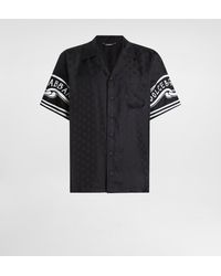 Dolce & Gabbana - Printed Silk And Denim Shirt - Lyst
