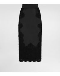 Dolce & Gabbana - Longuette-Rock Aus Satin - Lyst