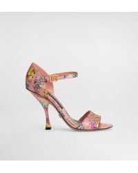 Dolce & Gabbana - Keira Satin Sandal With Little Flowers Print - Lyst