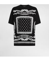 Dolce & Gabbana - Cotton T-Shirt With Bandanna Print - Lyst