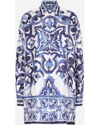 Dolce & Gabbana - Majolica-print Silk Shirt - Lyst