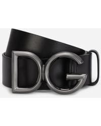 Dolce & Gabbana - Gürtel aus leder lux mit DG-logo - Lyst