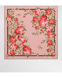 Dolce & Gabbana - Rose Bouquet-Print Silk Twill Scarf 90X90 - Lyst