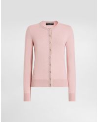Dolce & Gabbana - Cashmere Cardigan With Jewel Buttons - Lyst