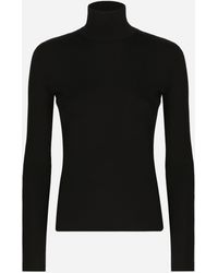 Dolce & Gabbana - Pull À Col Montant En Cachemire - Lyst