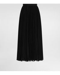 Dolce & Gabbana - Long Pleated Chiffon Skirt - Lyst