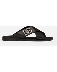 Dolce & Gabbana - Calfskin Sandals - Lyst