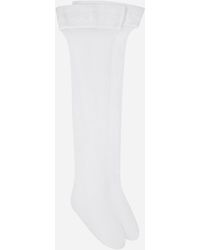 Dolce & Gabbana - Calze Parigine Con Elastico Logato - Lyst