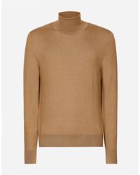 Dolce & Gabbana - Cashmere And Silk Turtle-Neck Sweater - Lyst