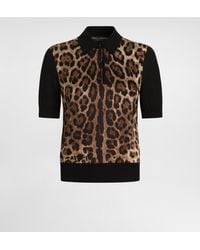 Dolce & Gabbana - Leo- Wool Polo Pullover - Lyst