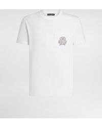 Dolce & Gabbana - Cotton T-Shirt With Embroidery - Lyst
