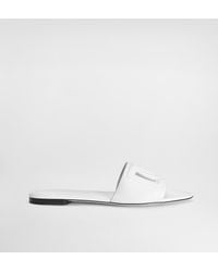 Dolce & Gabbana - Dg Logo Leather Sandal - Lyst