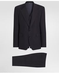 Dolce & Gabbana - Single-Breasted Sicilia Light Pinstripe Wool Suit - Lyst