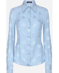 Dolce & Gabbana - Dgロゴ シルクジャカード シャツ - Lyst