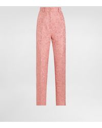 Dolce & Gabbana - Tailored Quilted Floral Jacquard Pants - Lyst