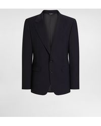 Dolce & Gabbana - Single-Breasted Taormina Wool Canvas Jacket - Lyst