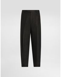 Dolce & Gabbana - Linen Fabric Pants - Lyst