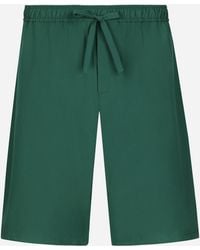 Dolce & Gabbana - Cotton Jogging Shorts With Logo Tag - Lyst