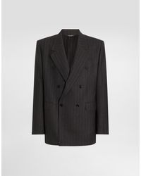 Dolce & Gabbana - Palermo Double-Breasted Pinstripe Wool Jacket - Lyst