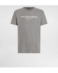 Dolce & Gabbana - Logo Cotton T-Shirt - Lyst