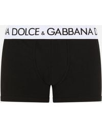 Dolce & Gabbana - Two-Way-Stretch Cotton Jersey Long-Leg Boxers - Lyst